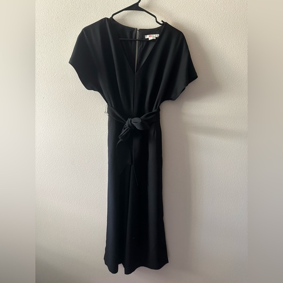 Boden Romilly Black Tie Waist V-Neck Jumpsuit black size 4P - Picture 8 of 9